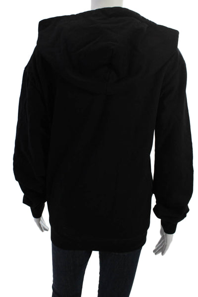 Talentless Unisex Pullover Hoodie Black Cotton Blend Long Sleeve Size XS