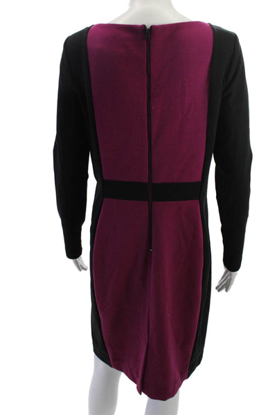 Narciso Rodriguez Womens Sheath Dress Black Square Neck Midcalf Zip Size M