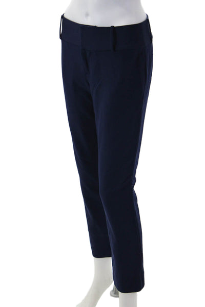 Alice + Olivia Women Cropped Ankle Dress Pants Dark Blue Size 2