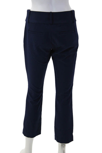 Alice + Olivia Women Cropped Ankle Dress Pants Dark Blue Size 2