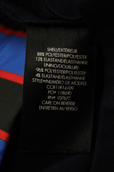 Alice + Olivia Women Cropped Ankle Dress Pants Dark Blue Size 2