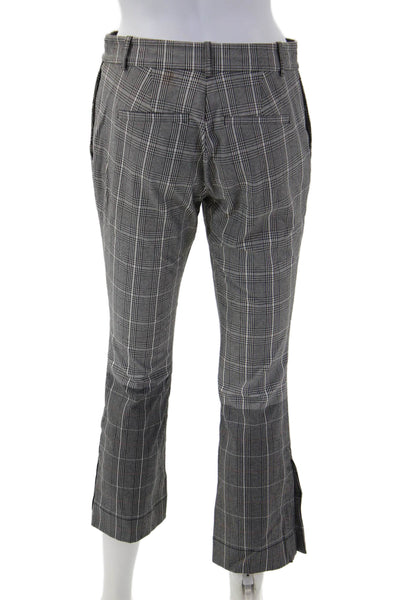 Derek Lam 10 Crosby Womens Black Plaid Ankle Cropped Dress Pants Size 2