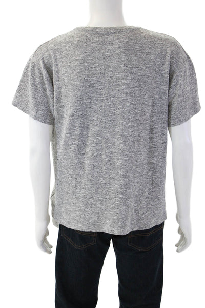 John Elliott Mens Gray T-Shirt Crew Neck Short Sleeve Designer Size 3XL