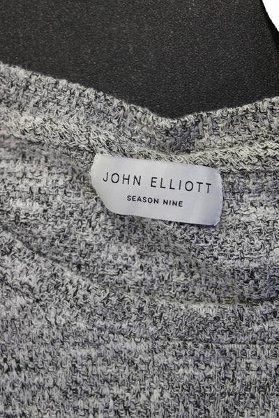 John Elliott Mens Gray T-Shirt Crew Neck Short Sleeve Designer Size 3XL