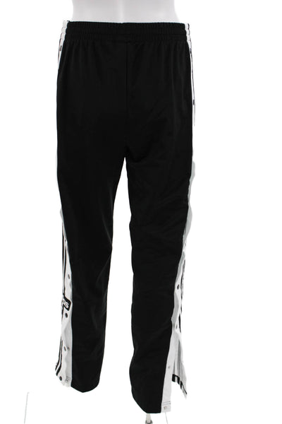 Adidas Unisex Black Striped Sweatpants Drawstring Recycled Polyester Size XS