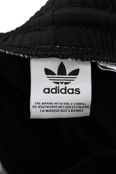 Adidas Unisex Black Striped Sweatpants Drawstring Recycled Polyester Size XS