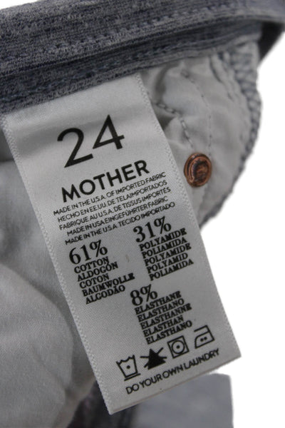 Mother Womens Gray Jegging Jogger Pants Button Size 24