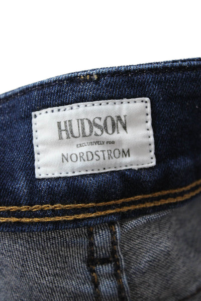 Hudson Womens Cropped Dark Blue Mid Rise Jeans Size 27