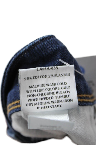 Hudson Womens Cropped Dark Blue Mid Rise Jeans Size 27
