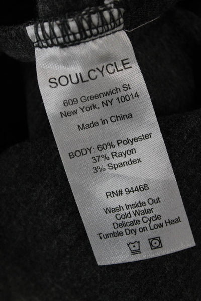 Soul Women Pullover Sweatshirt Mock Neck Long Sleeve Dark Gray Size L