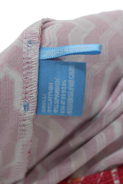 J. Mclaughlin Women A-Line Mini Cotton Geometric Skort Pink Size M