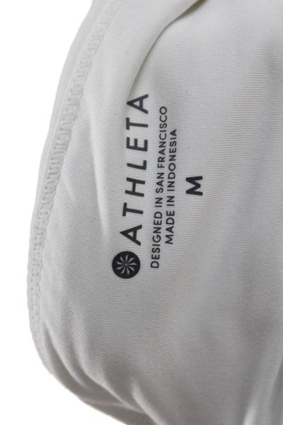 Athleta Women Floral White Polyester Mini Skort Size M