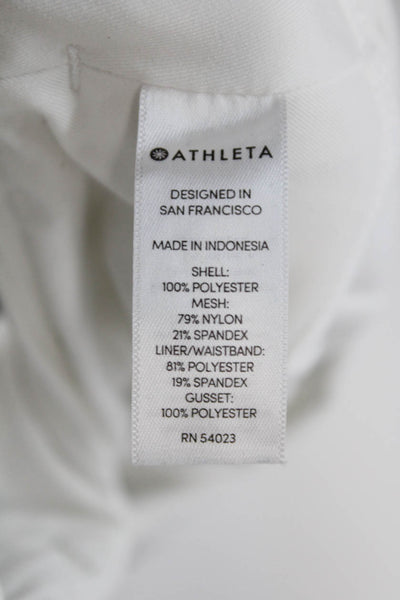 Athleta Women Floral White Polyester Mini Skort Size M