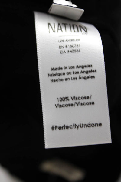 Nation LTD Womens Straight Pencil Skirt Black Viscose Solid Size XS