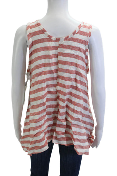 Diane Ness Women Bohemian Striped Cotton Tunic Tank Sleeveless Size S