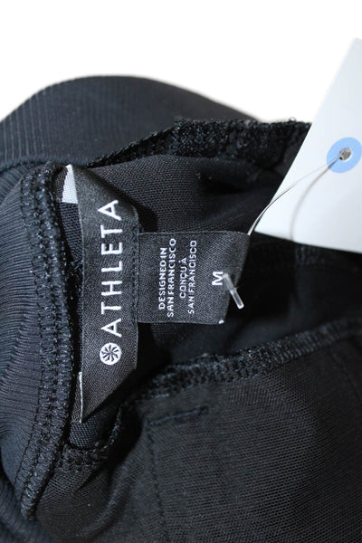 Athleta Womens Black Zip Sweatpants Size M