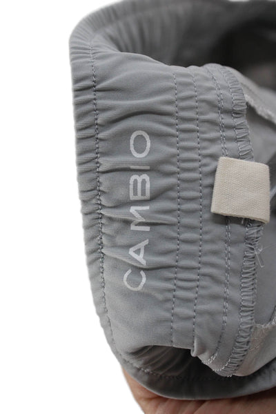 Cambio Womens Windbreaker Joggers Gray Drawstring Polyester Army Size 42