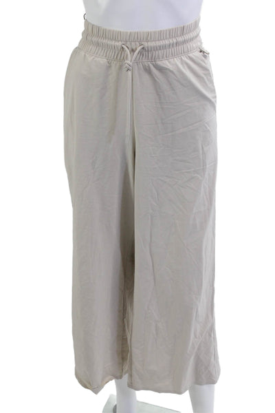 Athleta Women Cropped Drawstring Pants Beige Size 12