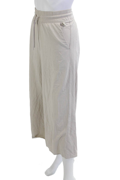 Athleta Women Cropped Drawstring Pants Beige Size 12