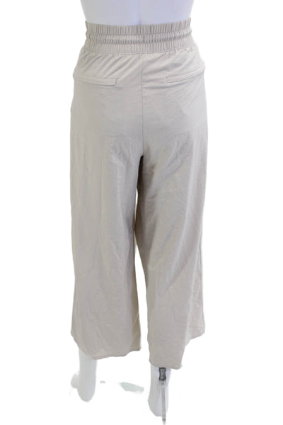 Athleta Women Cropped Drawstring Pants Beige Size 12
