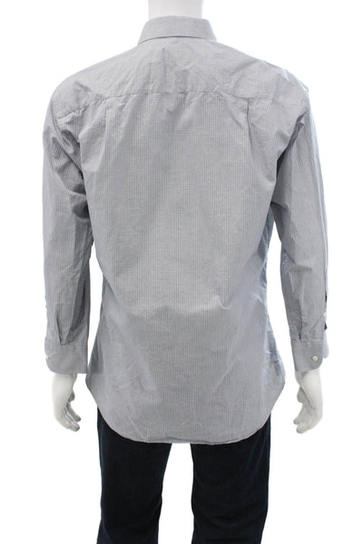 Ermenegildo Zegna Men's Long Sleeves Collared Button Down Shirt Plaid Size S