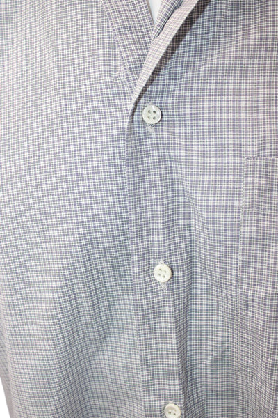Ermenegildo Zegna Men's Long Sleeves Collared Button Down Shirt Plaid Size S