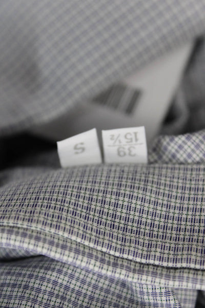 Ermenegildo Zegna Men's Long Sleeves Collared Button Down Shirt Plaid Size S