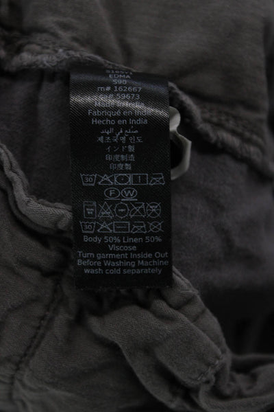 John Varvatos Mens Chino Shorts Dark Gray Linen Viscose Pre-Owned Size 31