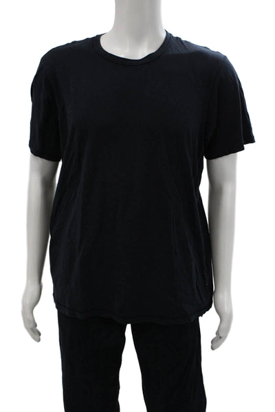 Rag & Bone Men Dark Blue Crew Neck Short Sleeve T-Shirt Size L
