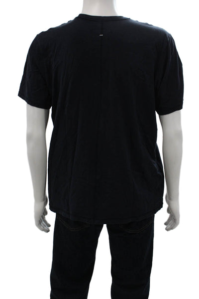 Rag & Bone Men Dark Blue Crew Neck Short Sleeve T-Shirt Size L