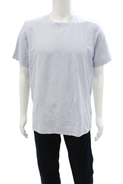 Theory Mens Light Blue Crew Neck Short Sleeve T-Shirt Size L