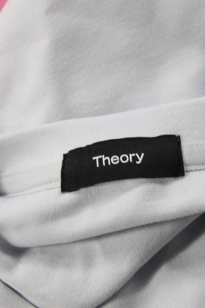 Theory Mens Light Blue Crew Neck Short Sleeve T-Shirt Size L
