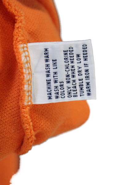 Polo Ralph Lauren Mens Cotton Collar Short Sleeve Polo Shirt Orange Size XL