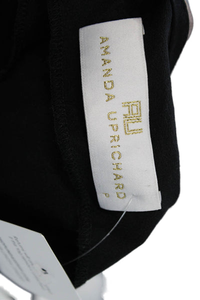 Amanda Uprichard Womens Silk V-Neck Camisole Black Designer Sleeveless Size S