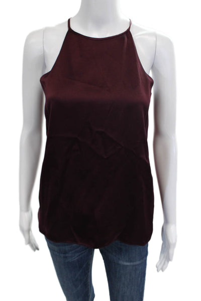 Tibi Womens High Neck Sleeveless Camisole Purple Size 2