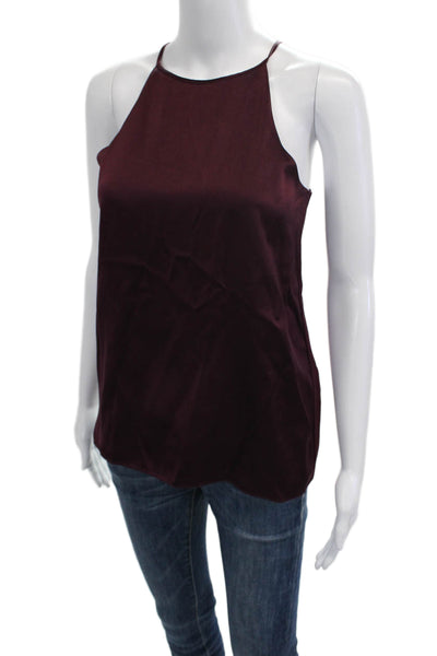 Tibi Womens High Neck Sleeveless Camisole Purple Size 2