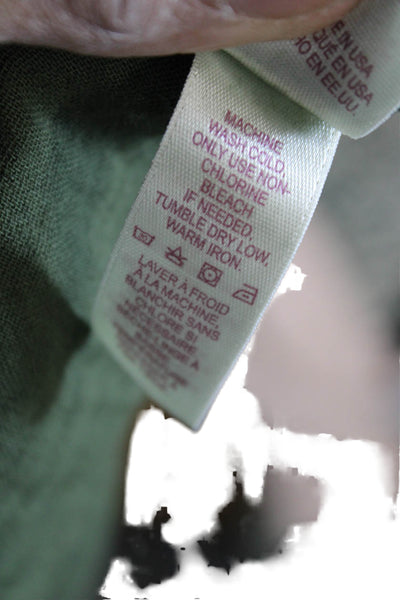 Velvet by Graham & Spencer Womens Shift Dress Green Cotton Long Sleeve Size XS