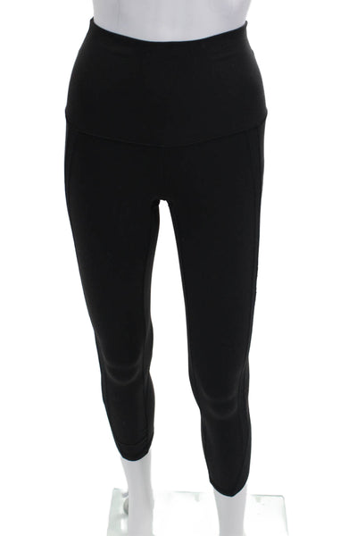 Lululemon Women Cropped Leggings Black Nylon Blend Size 2