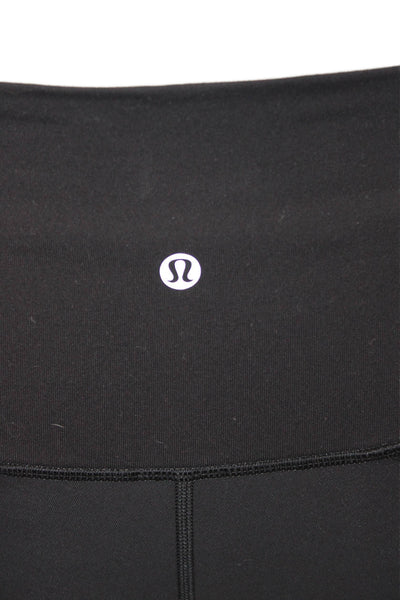 Lululemon Women Cropped Leggings Black Nylon Blend Size 2