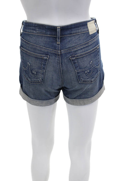 AG Adriano Goldschmied Unisex Blue Beach Button Shorts Size 25