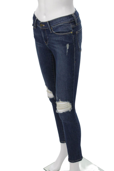 Frame Denim Women Ankle Skinny Dark Blue Jeans Mid Rise Size 26