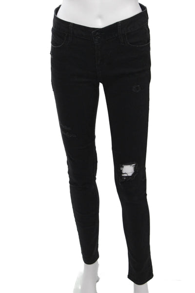 R+A Womens Skinny Black High Rise Jeans Size 26