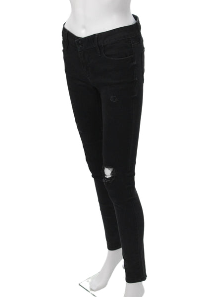 R+A Womens Skinny Black High Rise Jeans Size 26