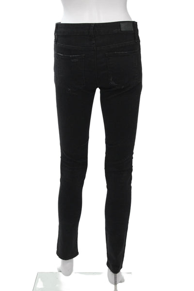 R+A Womens Skinny Black High Rise Jeans Size 26