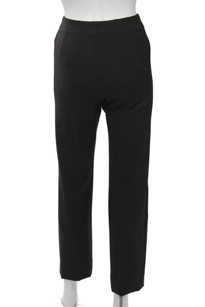 Piazza Sempione Women Black Dress Pants Wool Blend Button Size 40