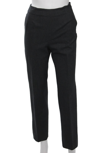 Piazza Sempione Women Dark Gray Dress Pants 95% Wool 5% Lycra Zip Size 40
