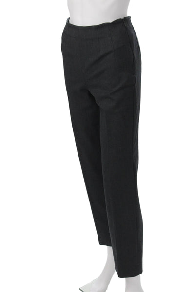 Piazza Sempione Women Dark Gray Dress Pants 95% Wool 5% Lycra Zip Size 40