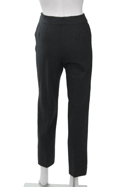Piazza Sempione Women Dark Gray Dress Pants 95% Wool 5% Lycra Zip Size 40