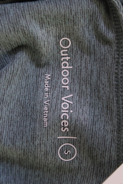 Outdoor Voices Women Green Cropped Tank Crew Neck Size S