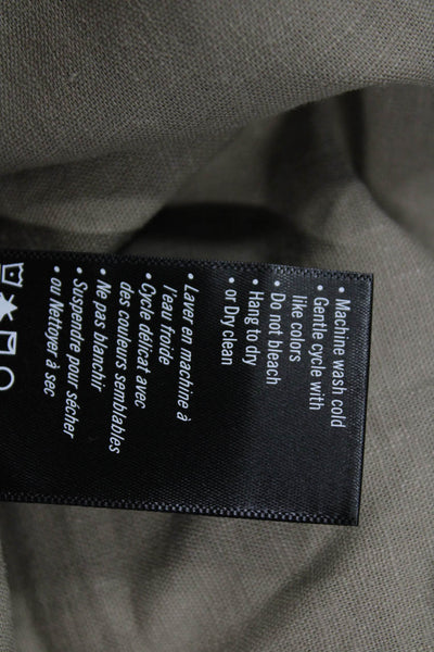 Paige Mens Chino Shorts Beige Button Closure Linen Viscose Size 31